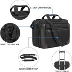 EMPSIGN Laptop Case Briefcase, 17.3 Inch Laptop Bag Expandable Messenger Bag for Men & Women Water Repellent, RFID Blocking Shoulder Bag Canvas Bag for Work, Business Commute Travel School-Black - Image 5